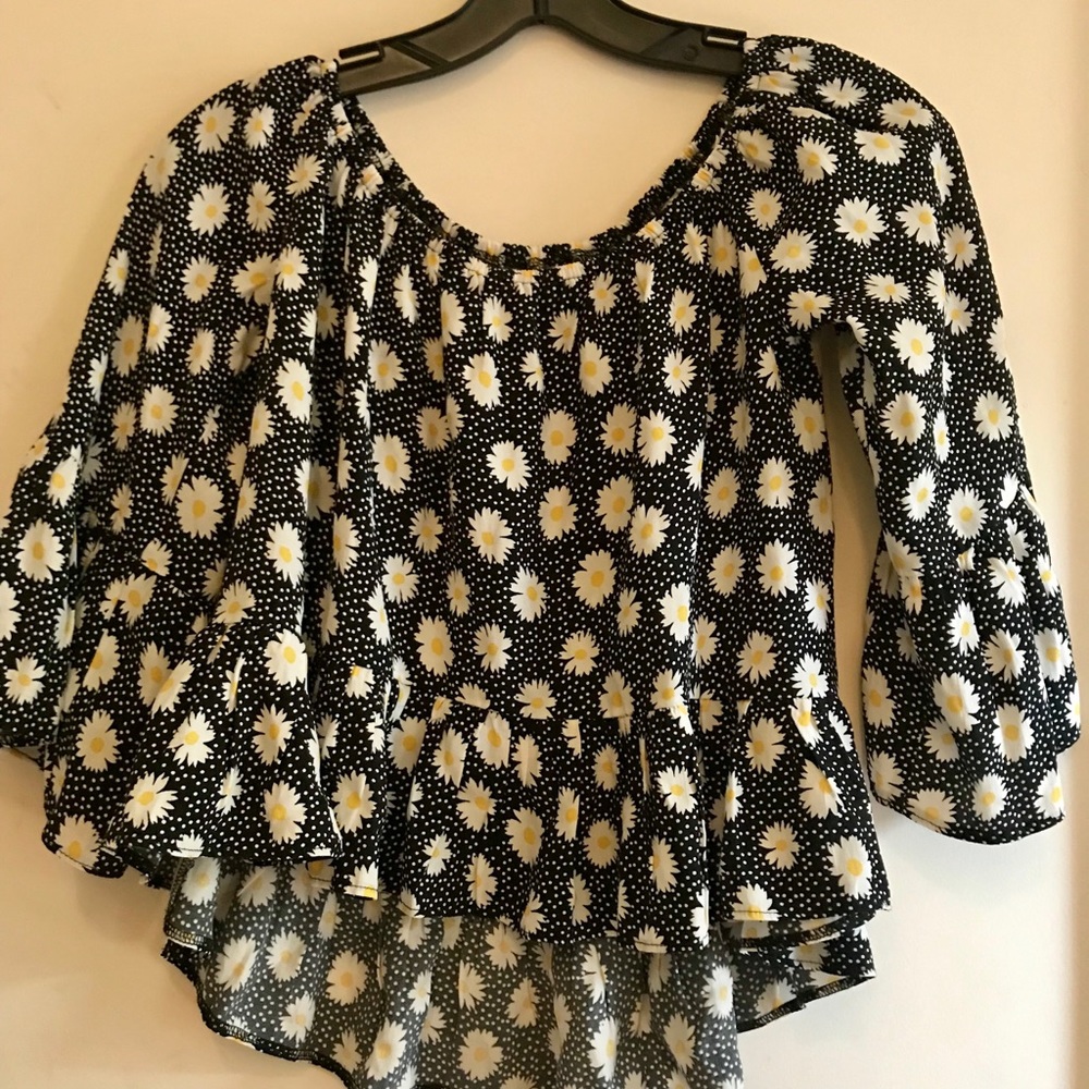 Off the shoulder floral blouse